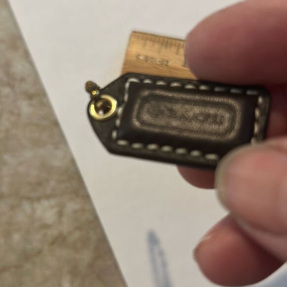 COACH Black  Leather Keychain - Picture 3 of 3